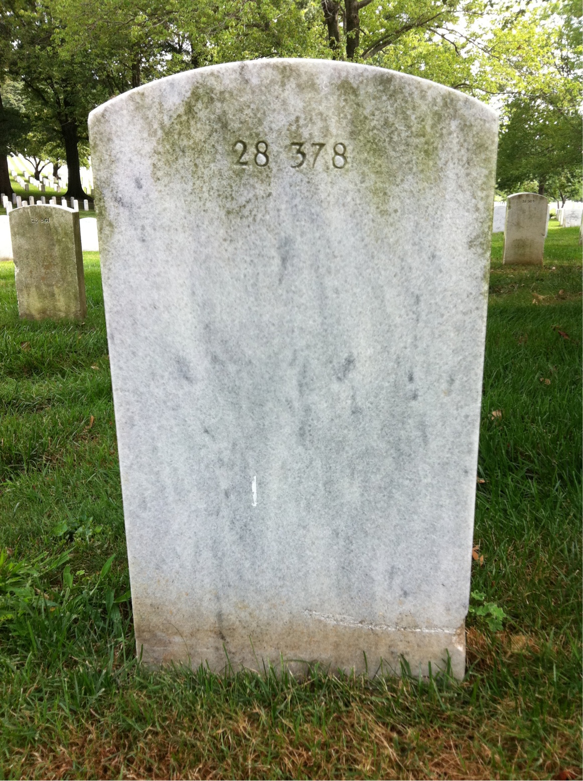 Back of headstone — Marjorie Mcnaughton