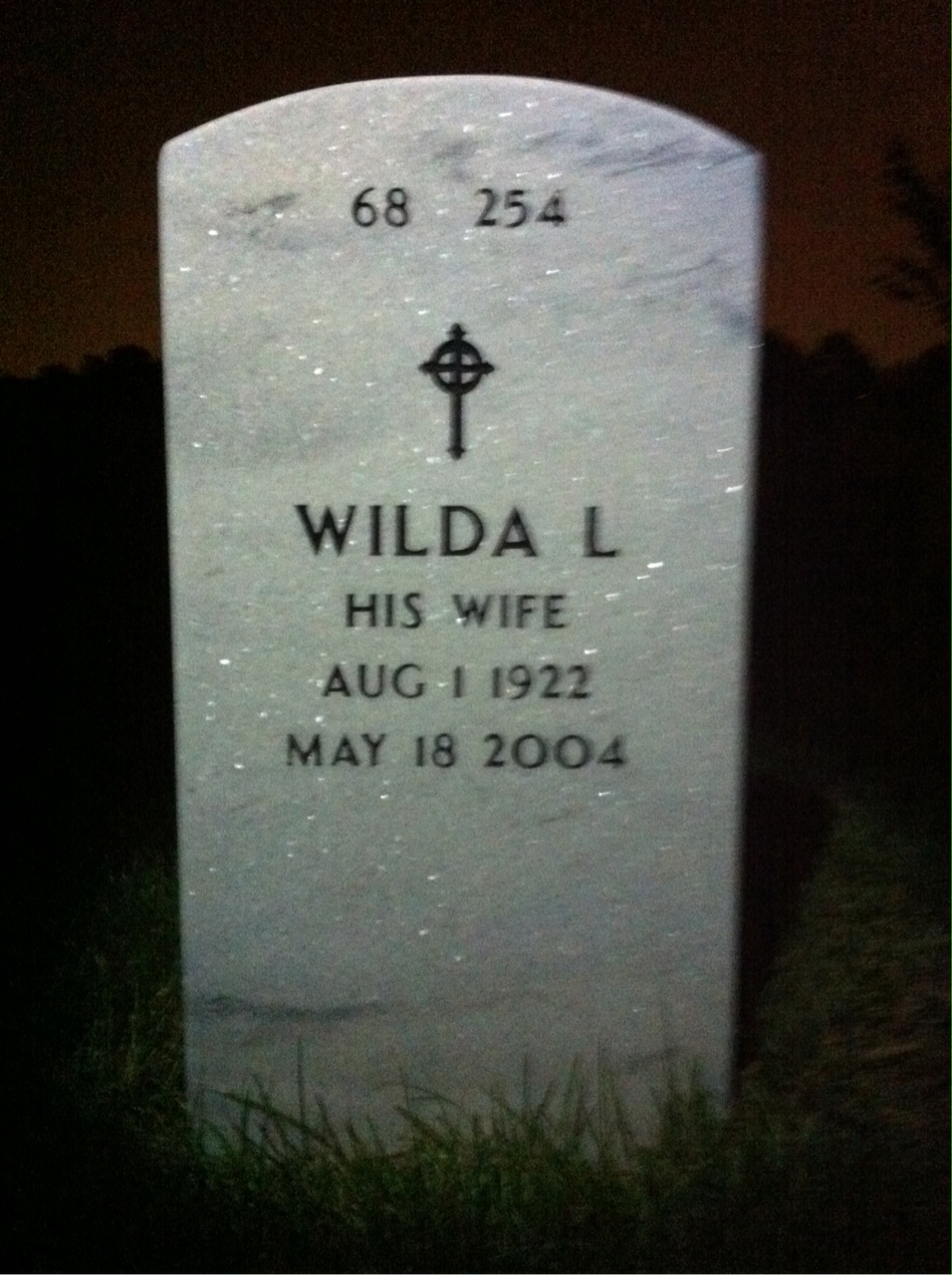 Back of headstone — Robert Allen