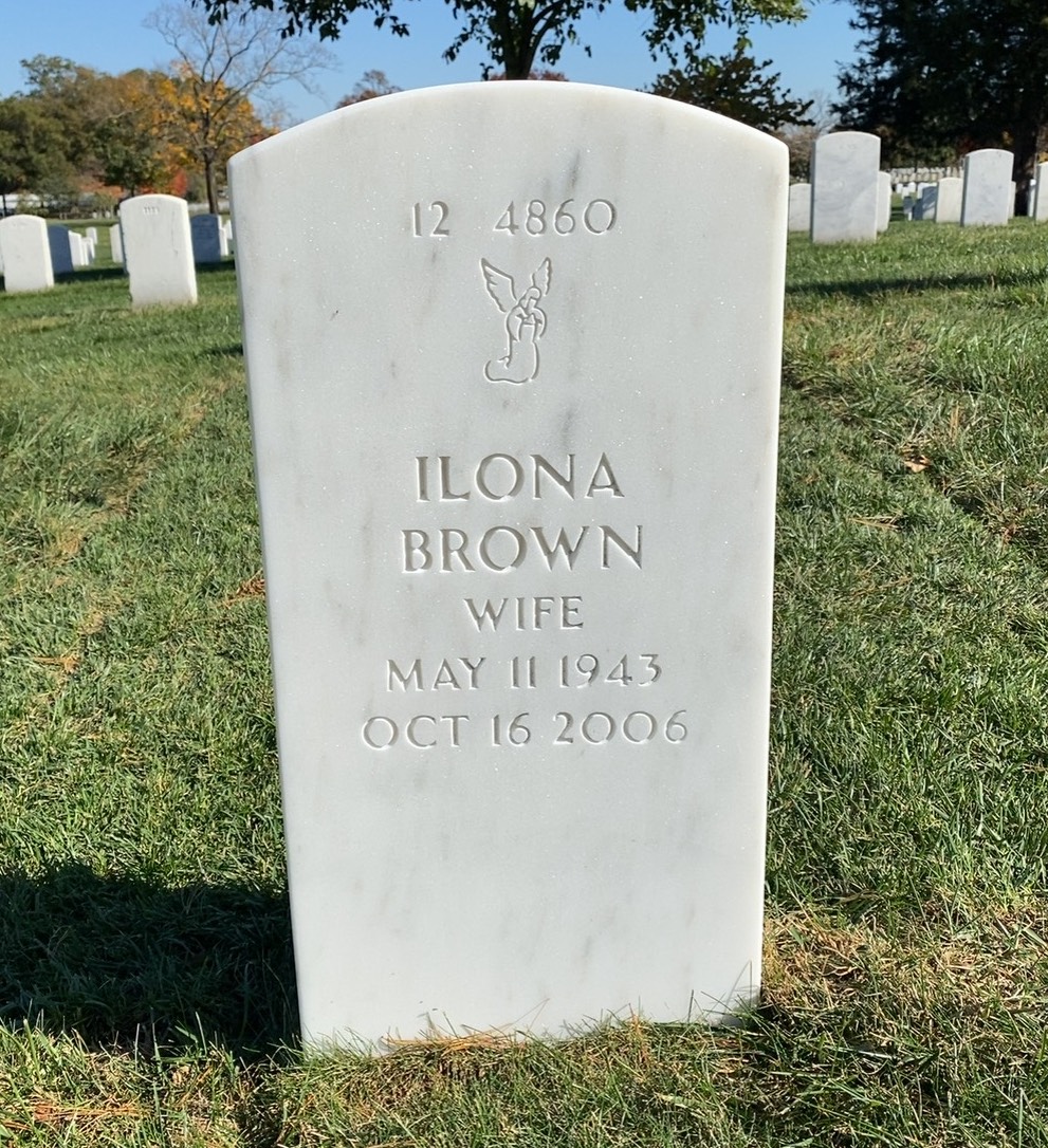 Back of headstone — Joseph Brown