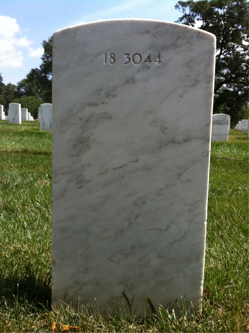 Back of headstone — Clyde Blaisdell