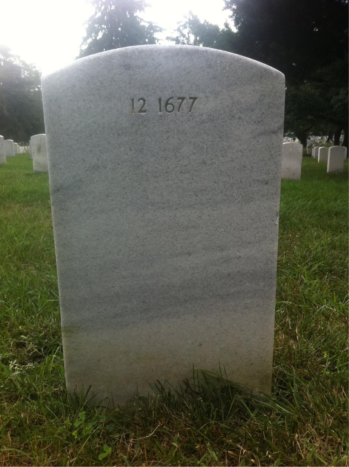 Back of headstone — Hazel Morris