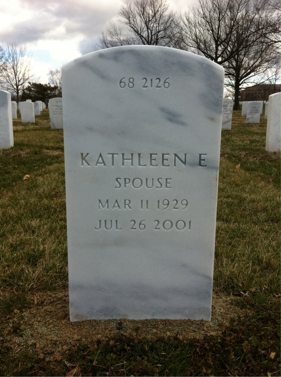 Back of headstone — Ralph Aurillo