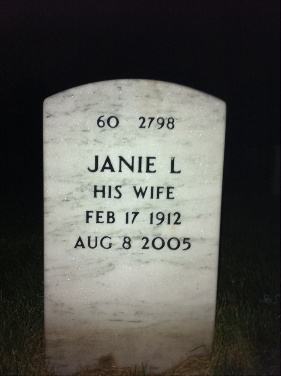 Back of headstone — Robert Kinkor
