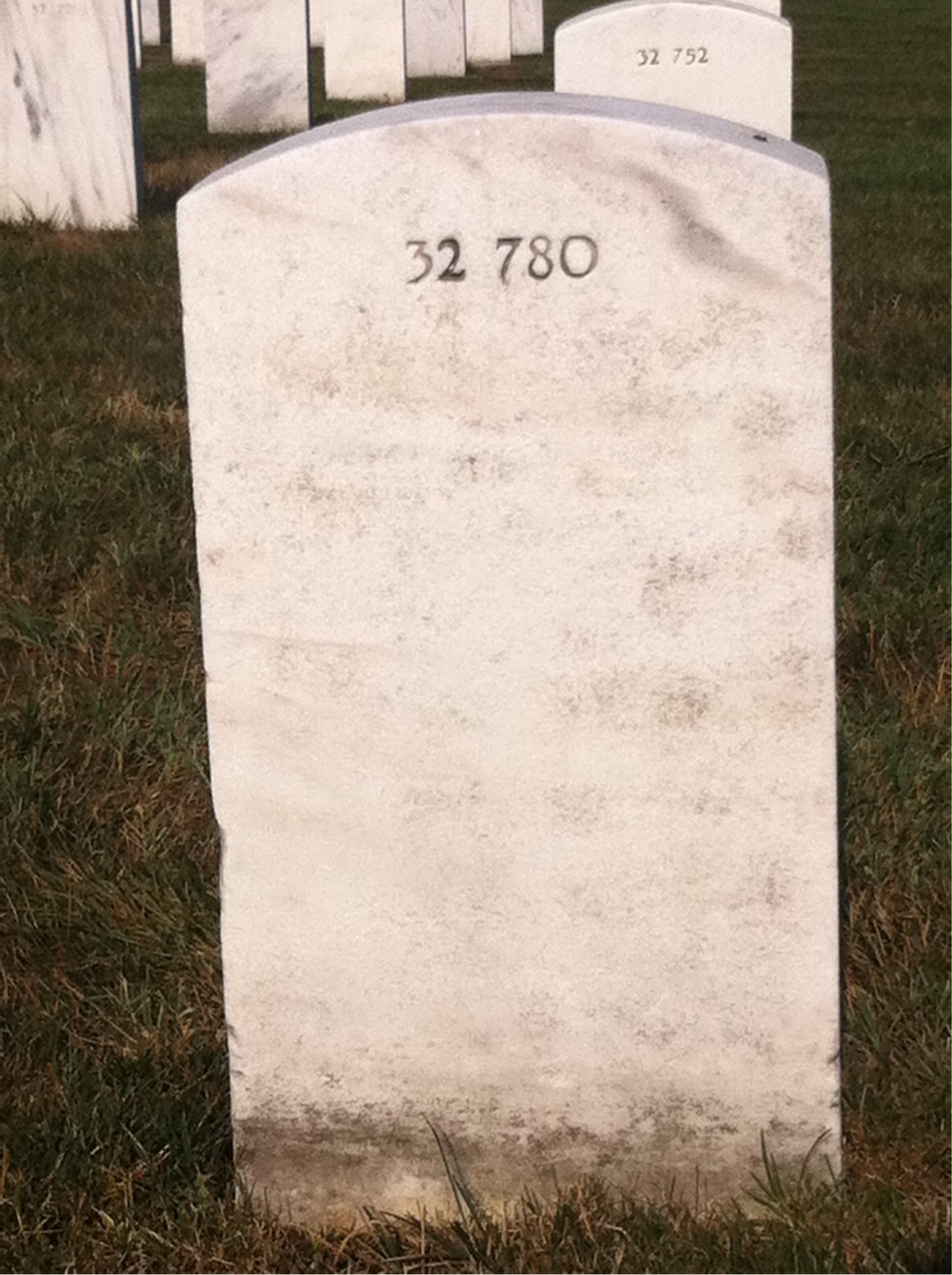 Back of headstone — Frank Murray