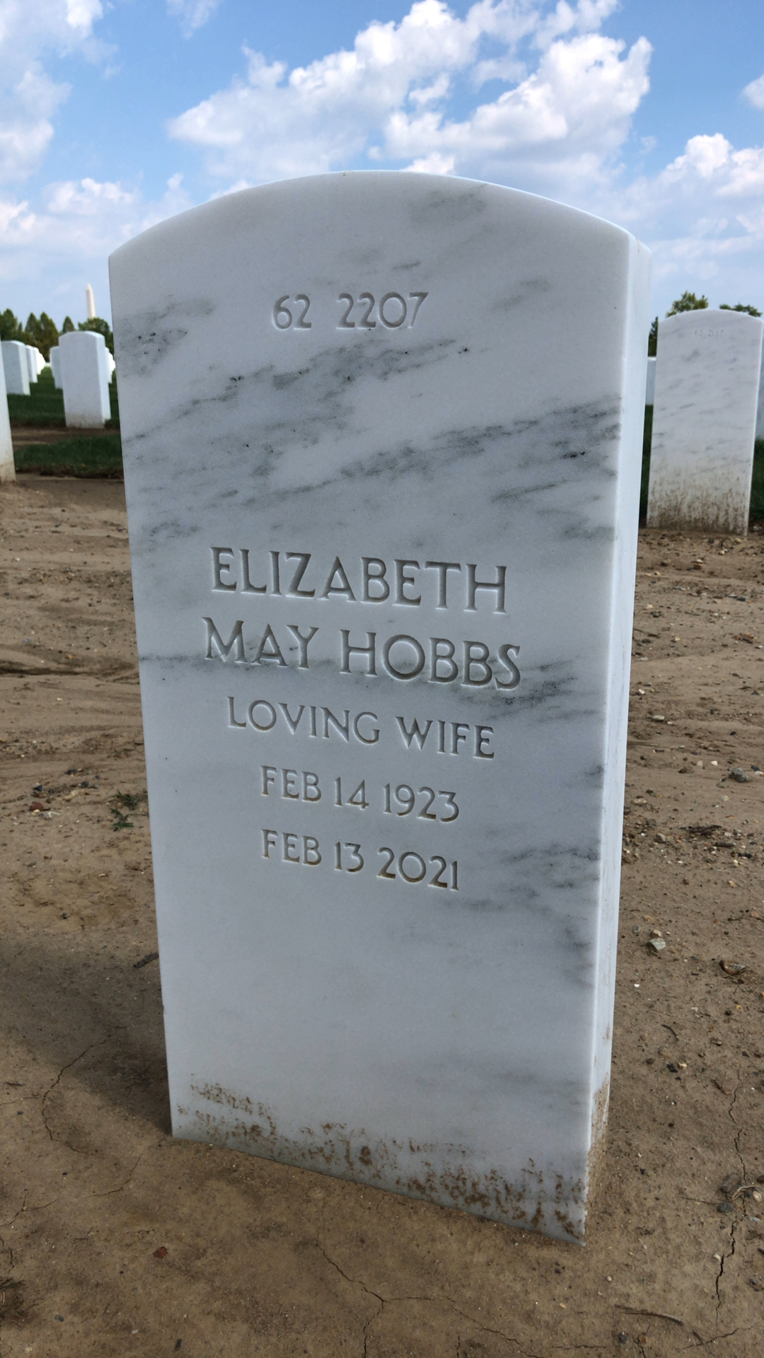Back of headstone — Thomas Morrisson