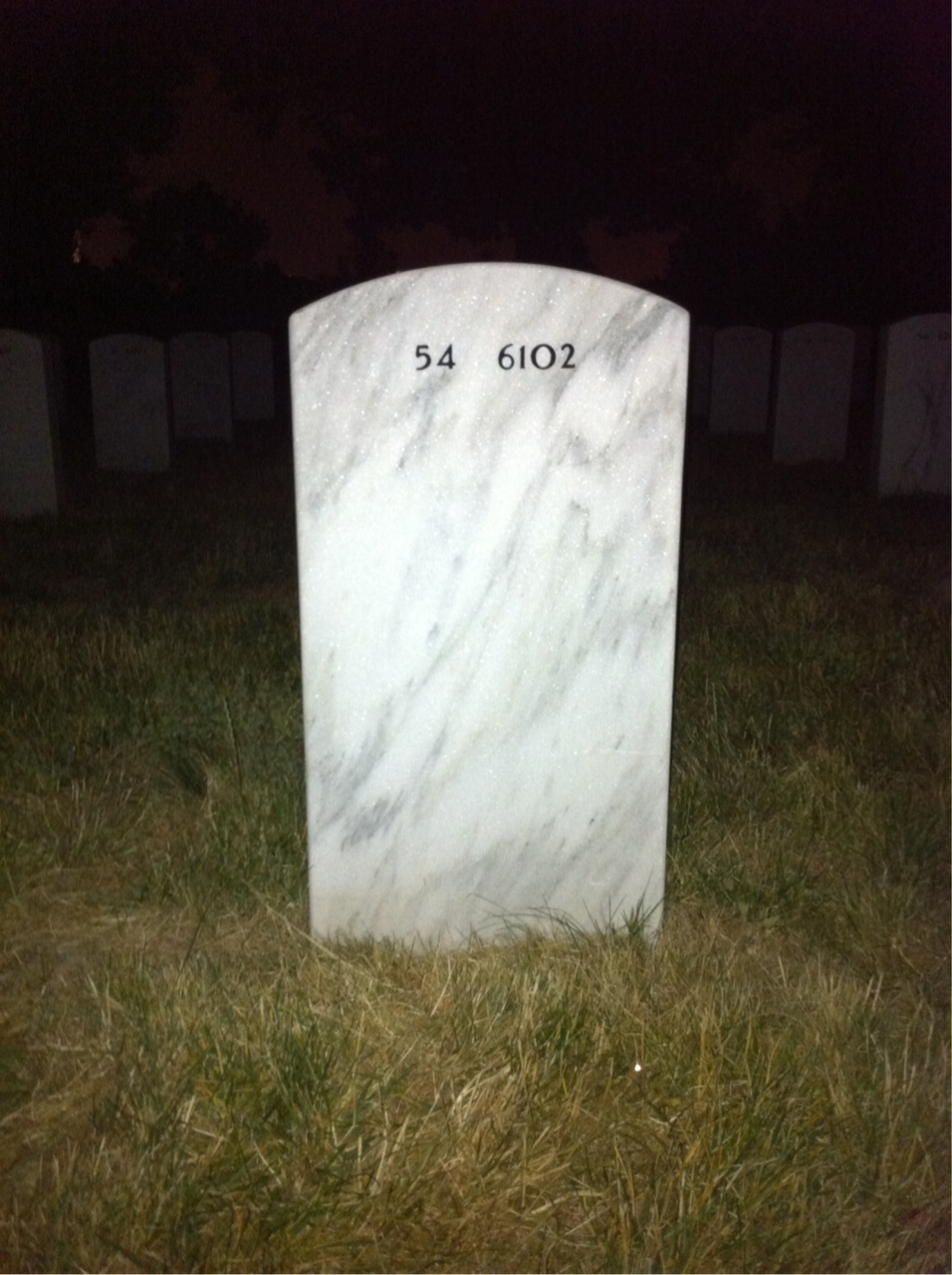 Back of headstone — Ben Ledford