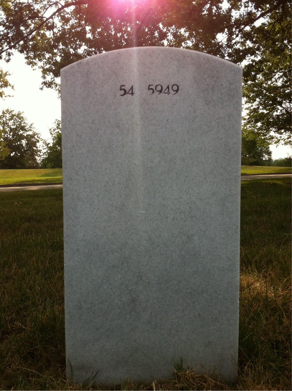 Back of headstone — Jack Deets