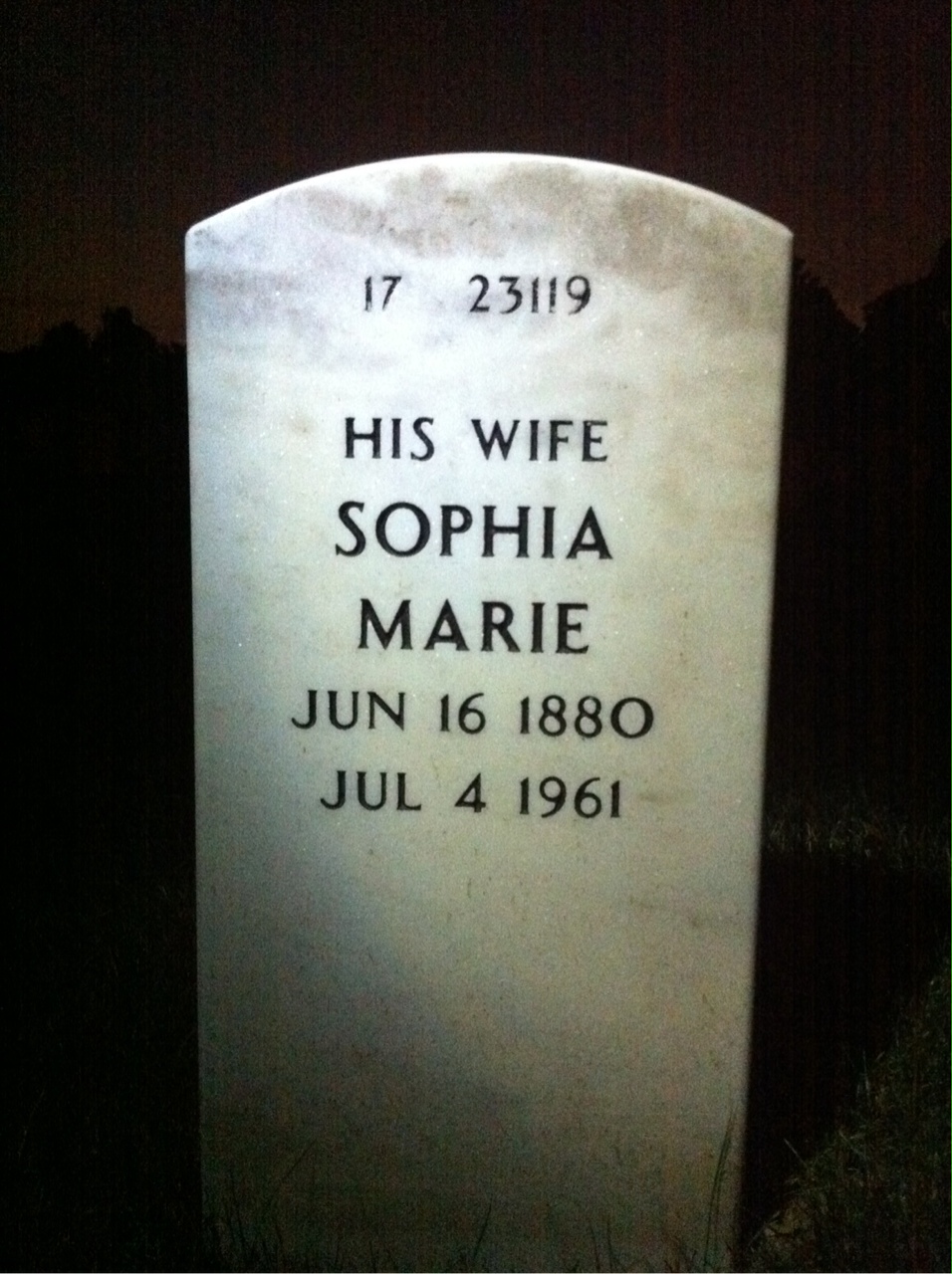 Back of headstone — Julius Biehl
