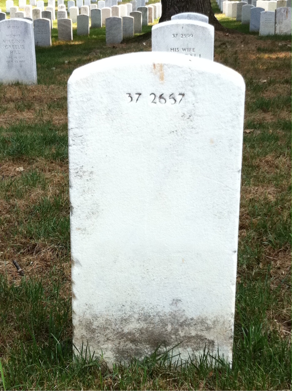 Back of headstone — Elie Mountain