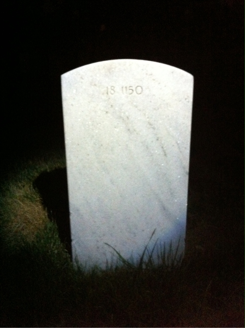 Back of headstone — John Bahn