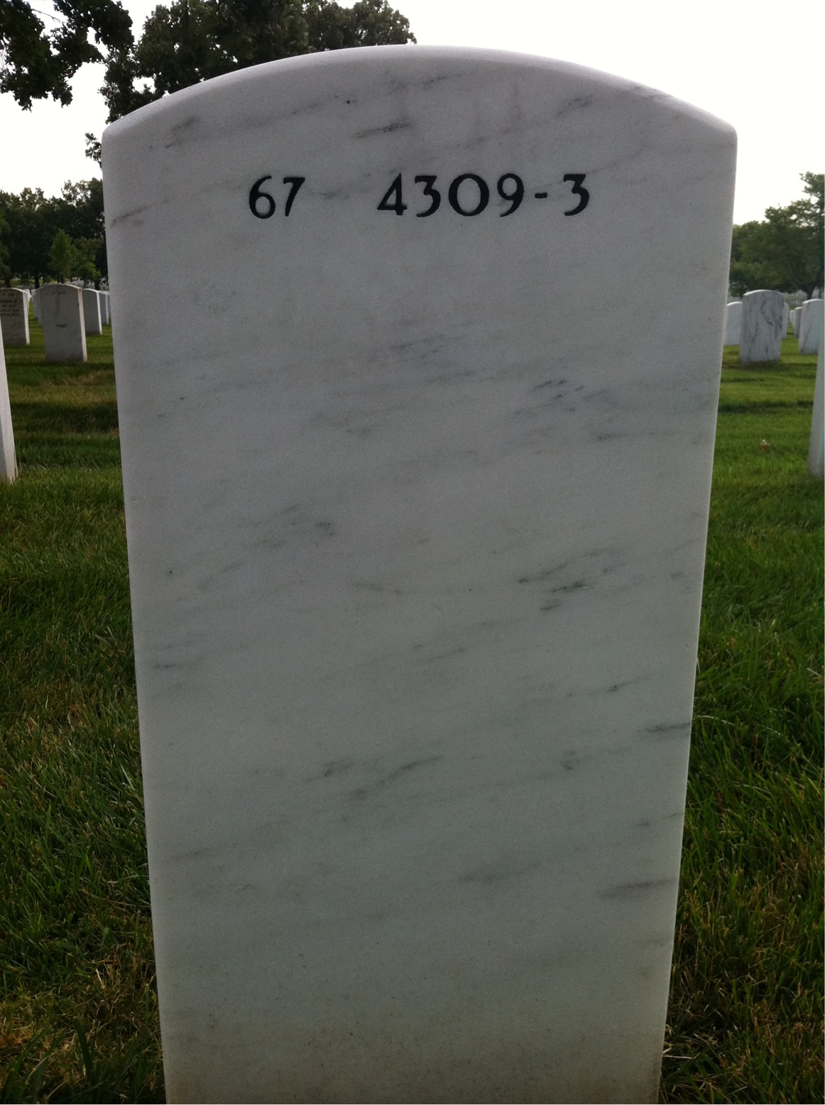 Back of headstone — William Delaney