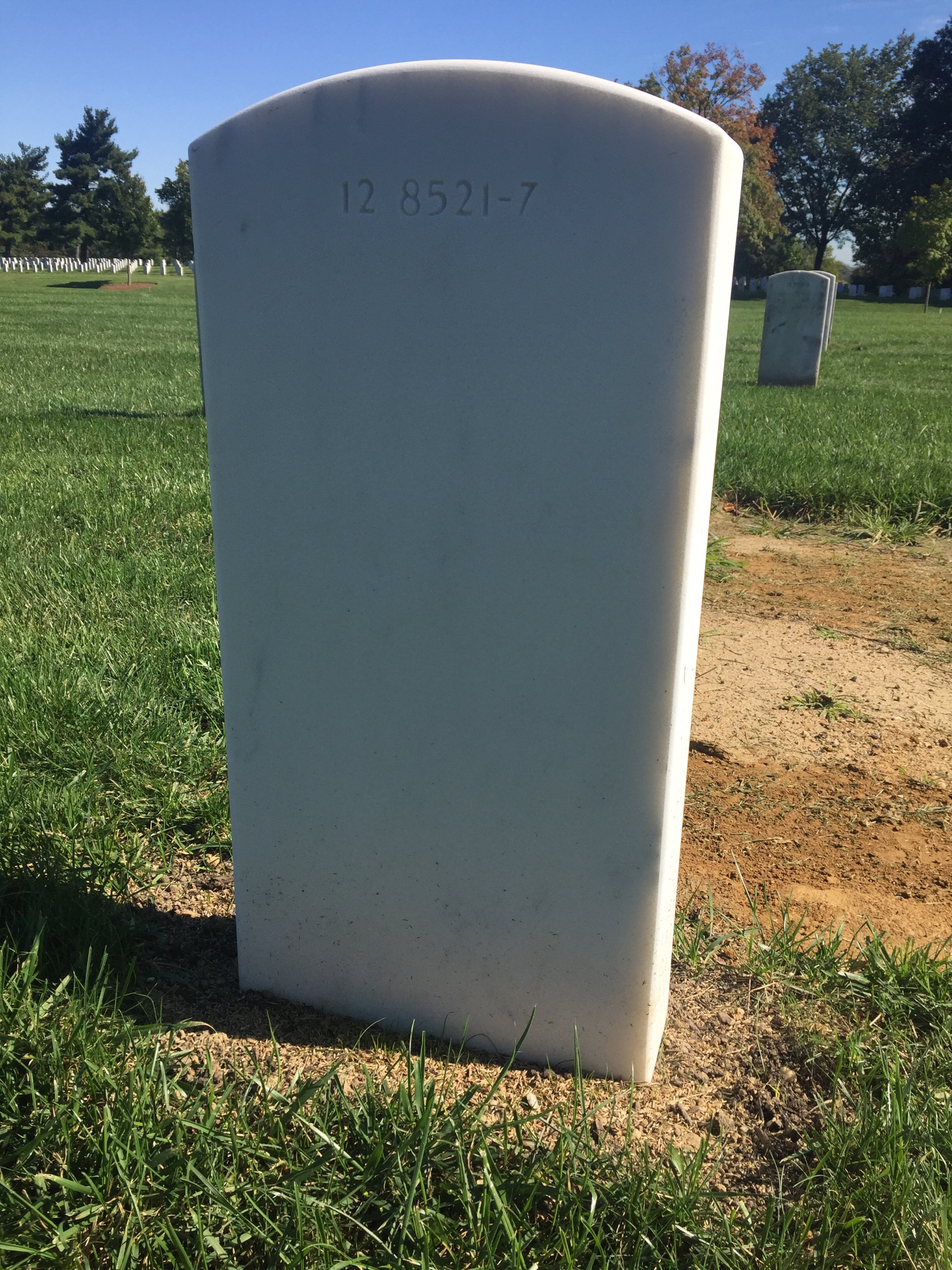 Back of headstone — Stephen R Woods