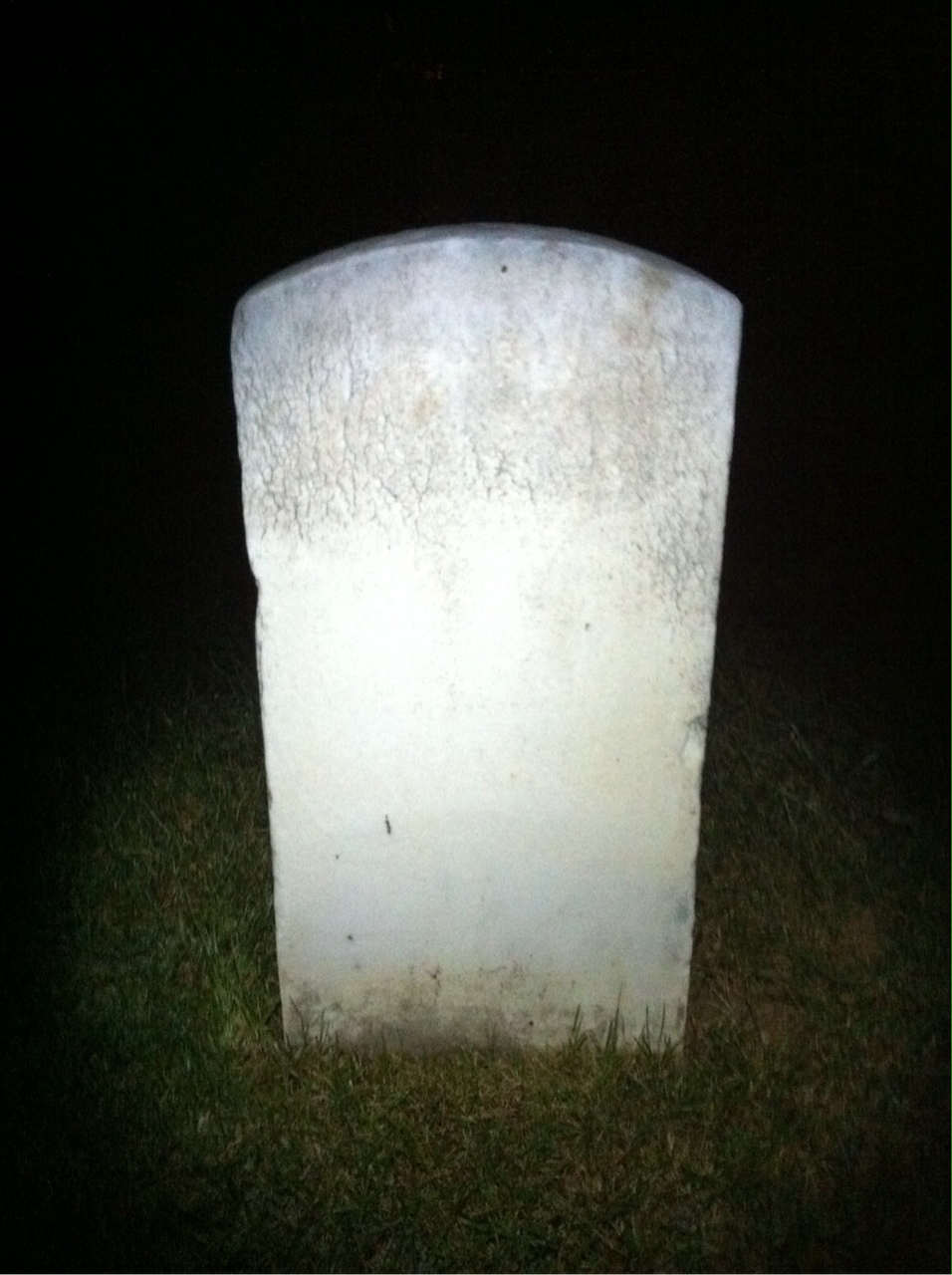 Back of headstone — John Moran