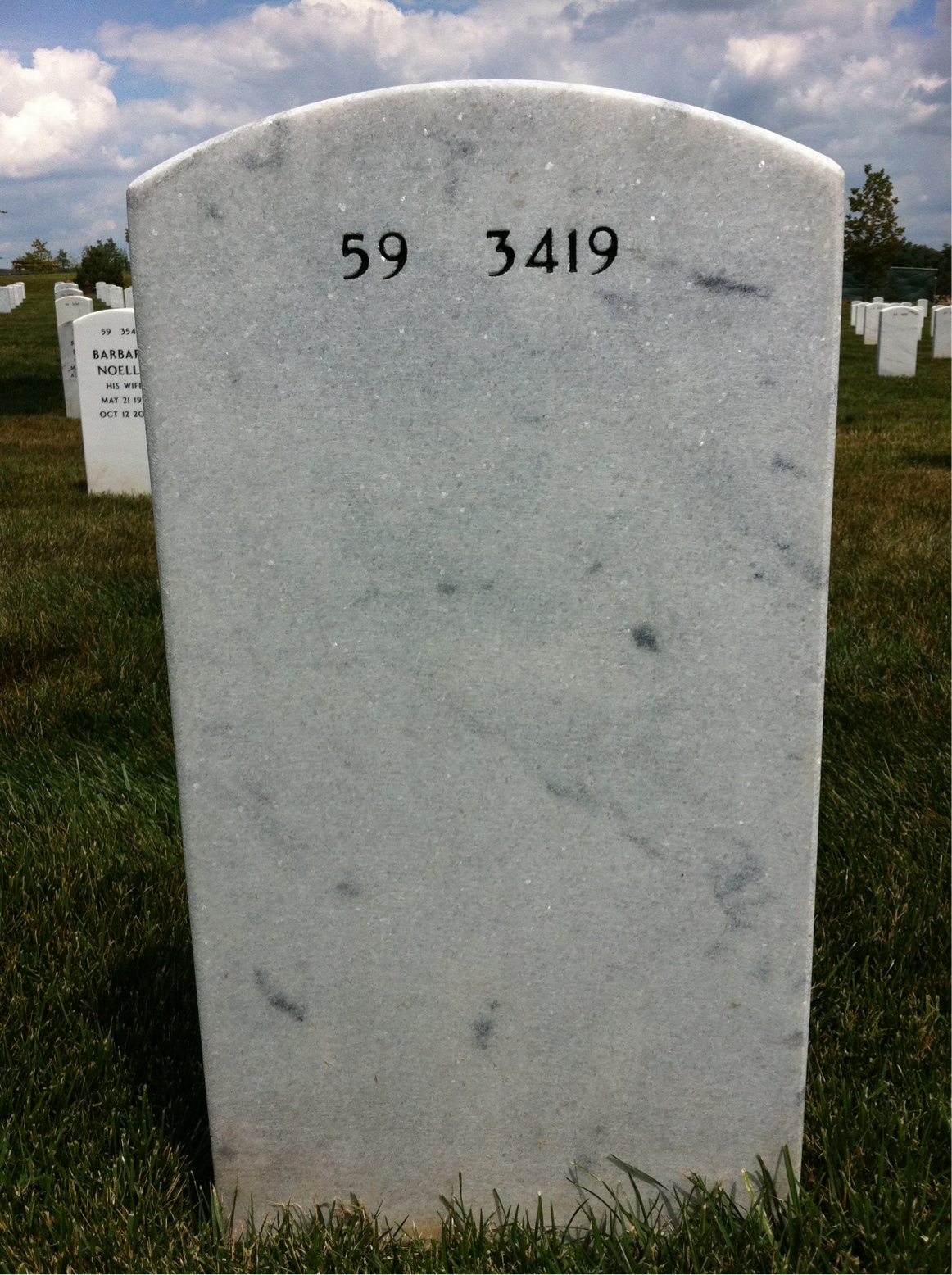Back of headstone — Paul Floyd