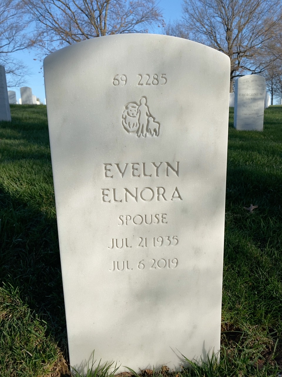 Back of headstone — Leroy Wands