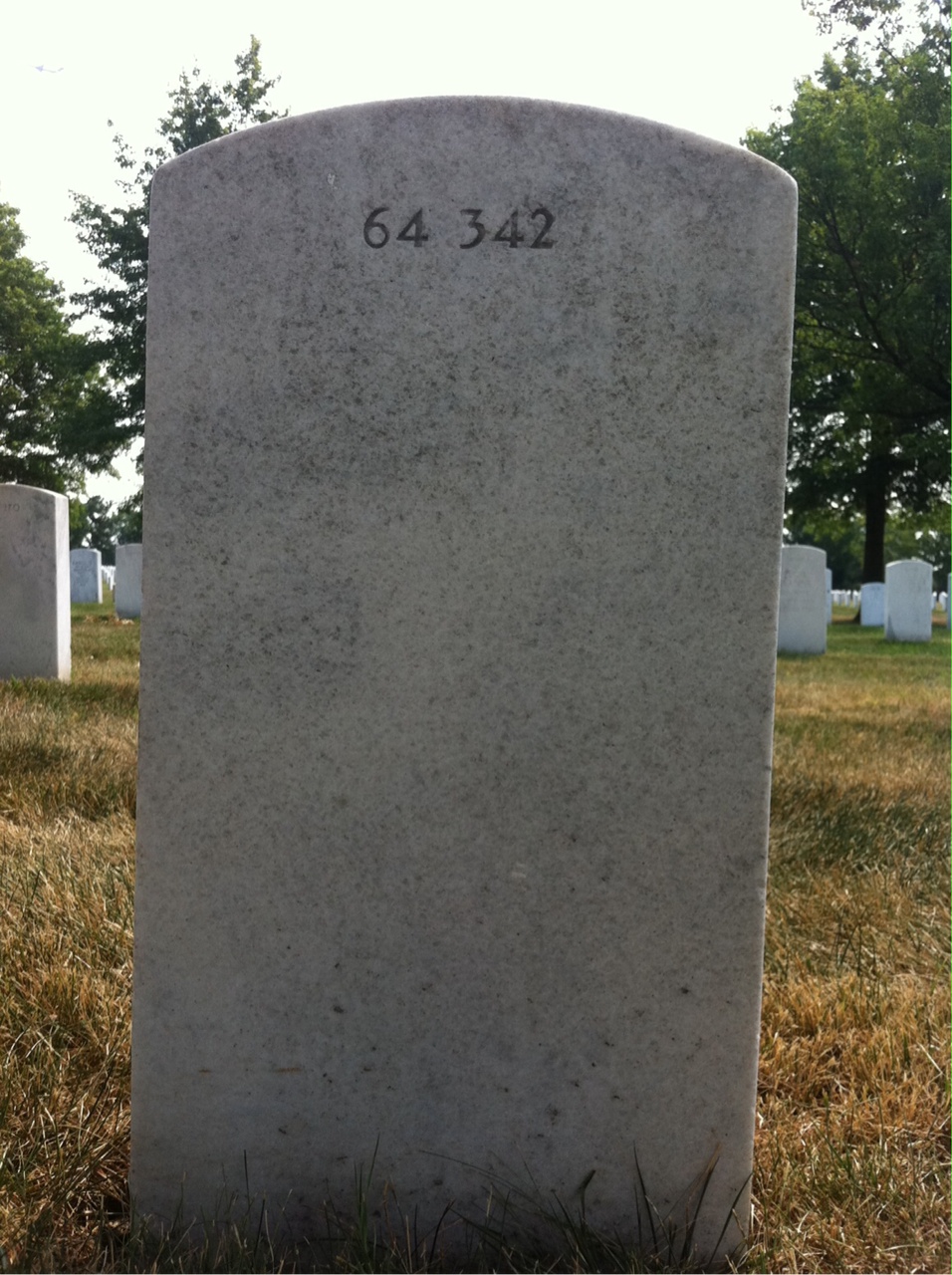 Back of headstone — Barney Barofski