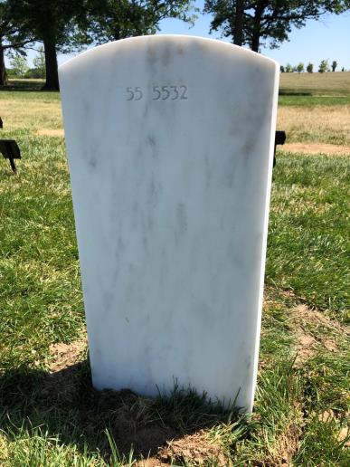Back of headstone — Thomas E Cabeen