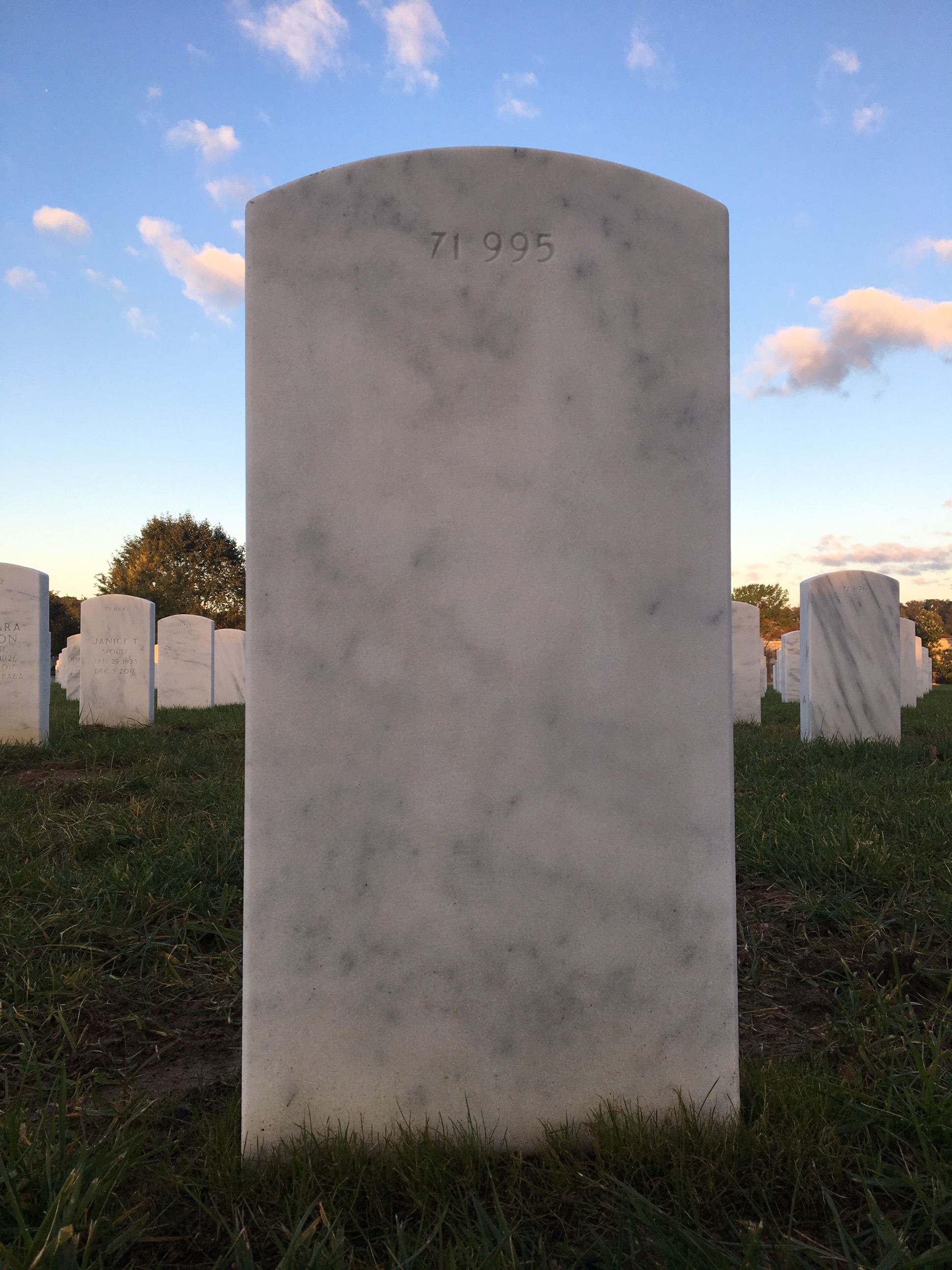 Back of headstone — Horace Jay Savage