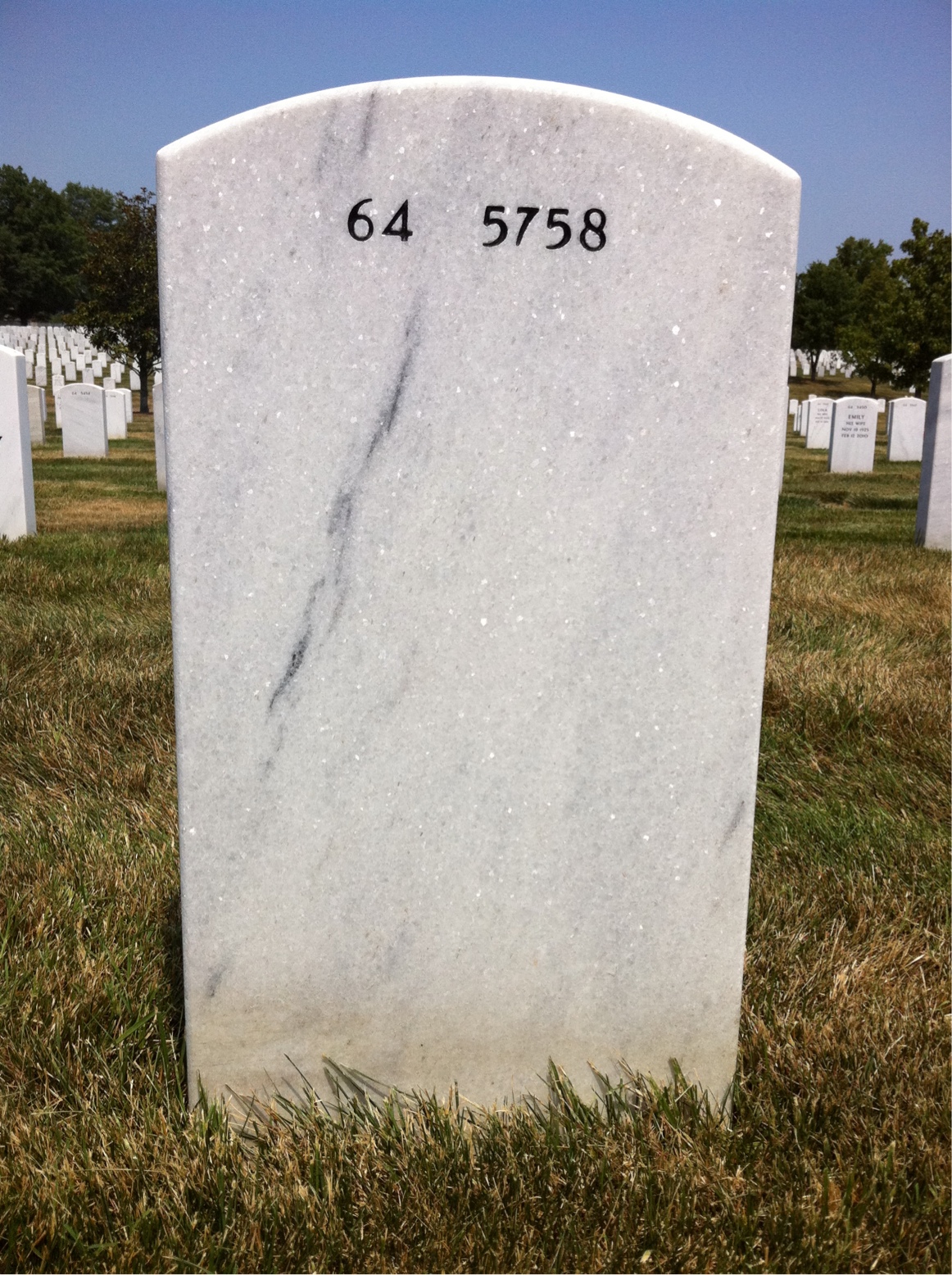 Back of headstone — Thomas Stanford