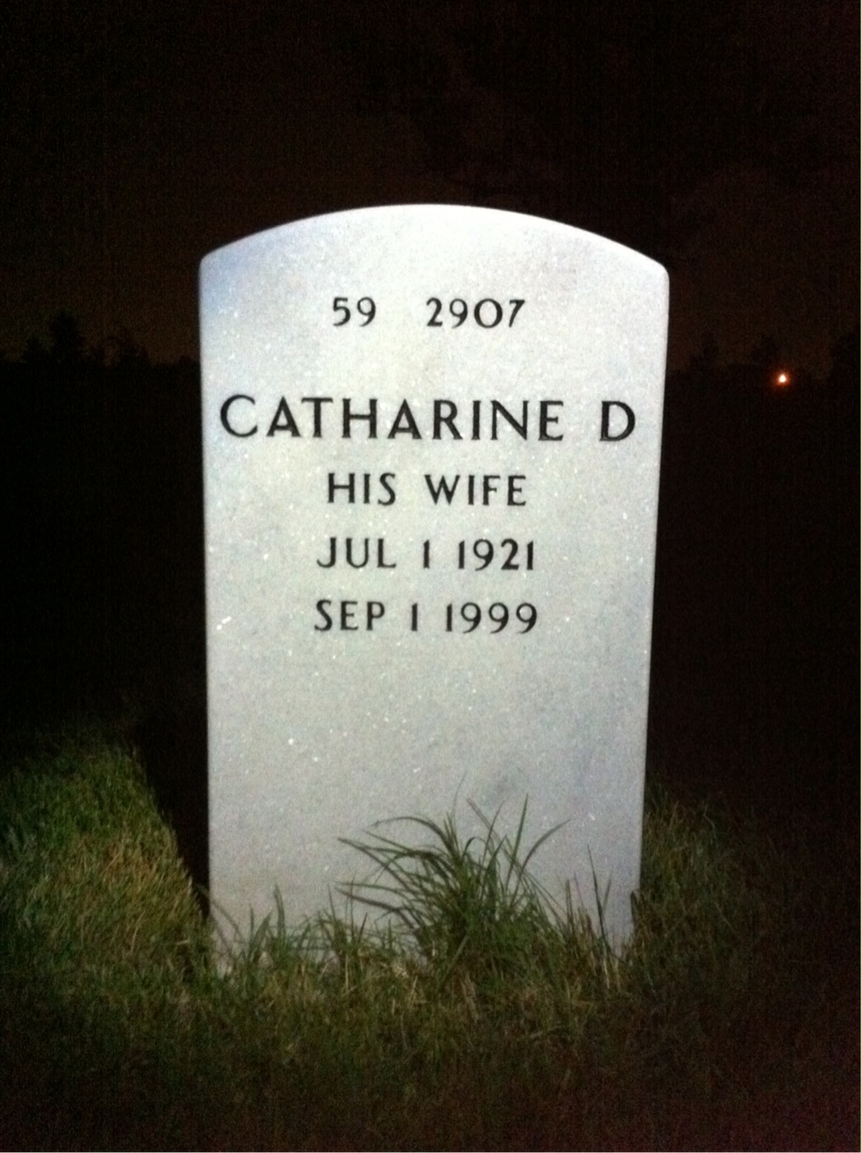 Back of headstone — Alister Richardson