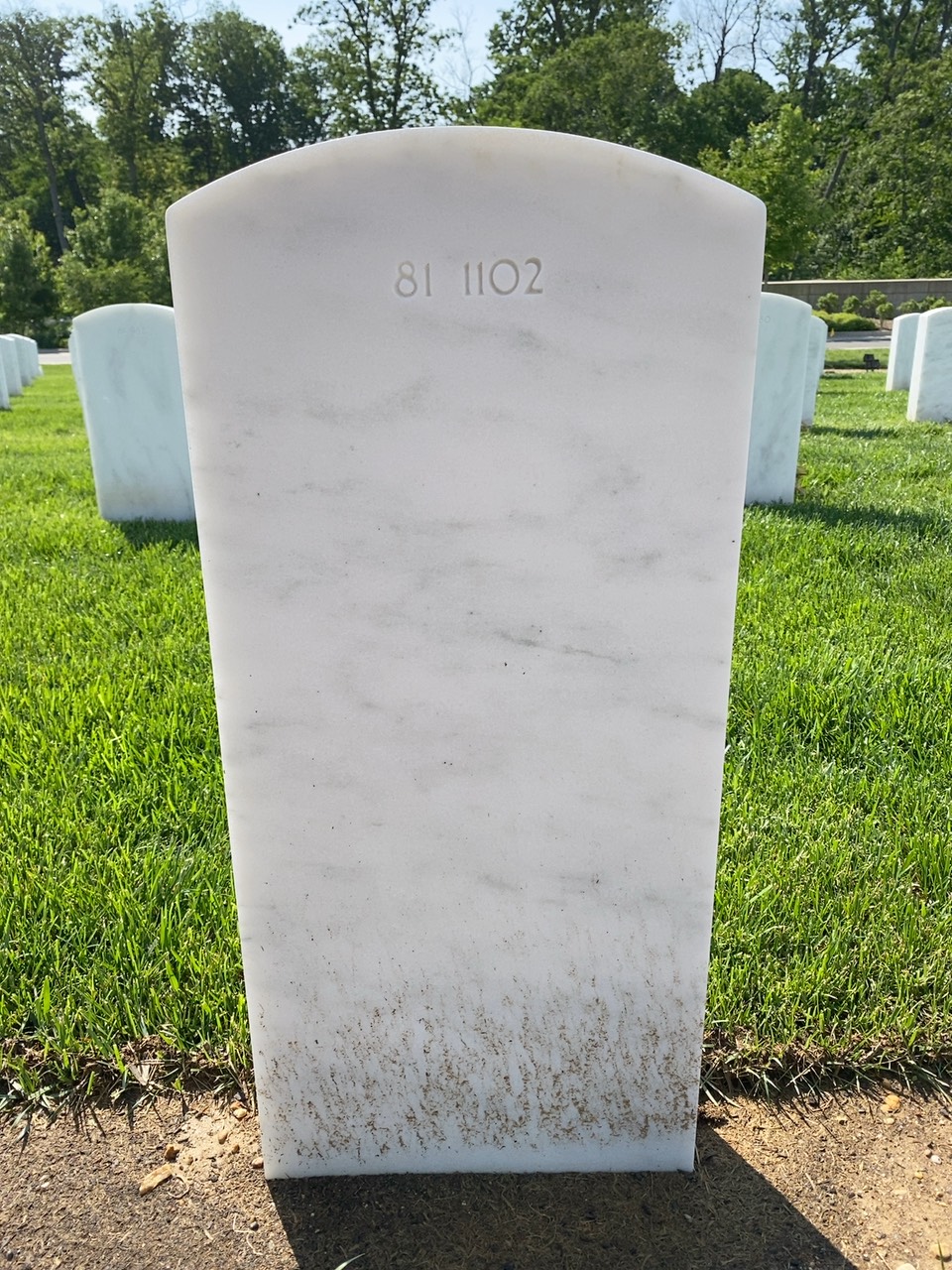 Back of headstone — Thomas Mullings