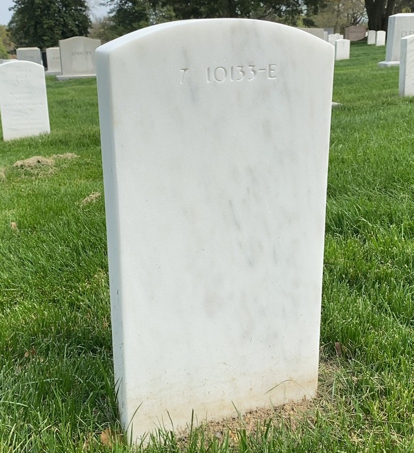 Back of headstone — William R Giles