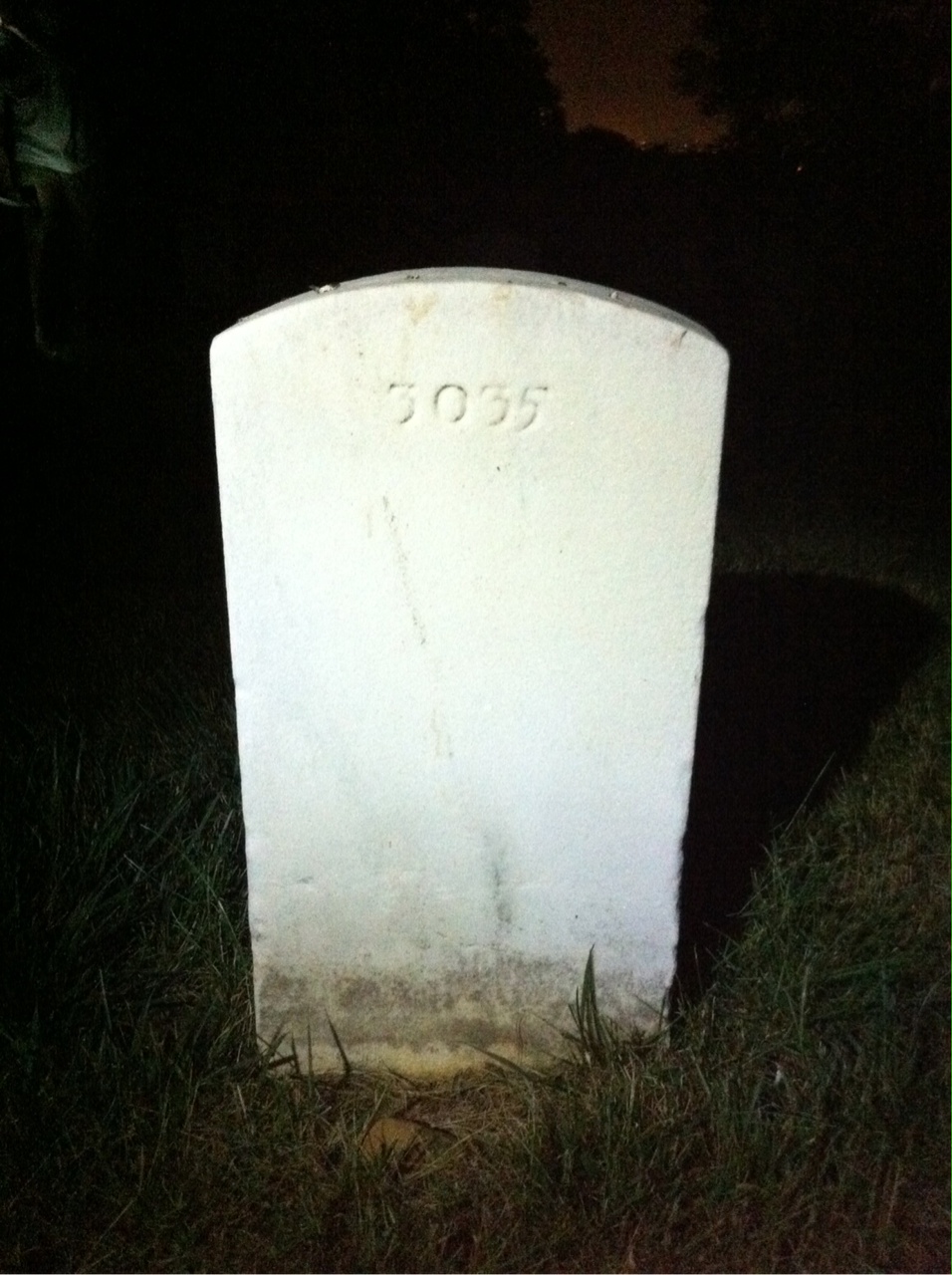 Back of headstone — Vincent Millican