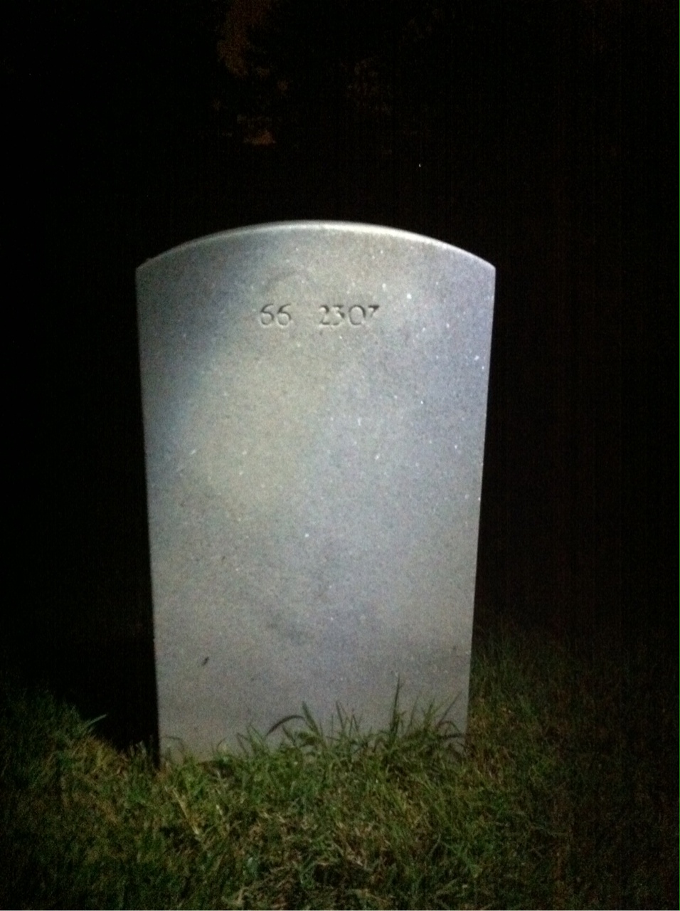 Back of headstone — John Allen