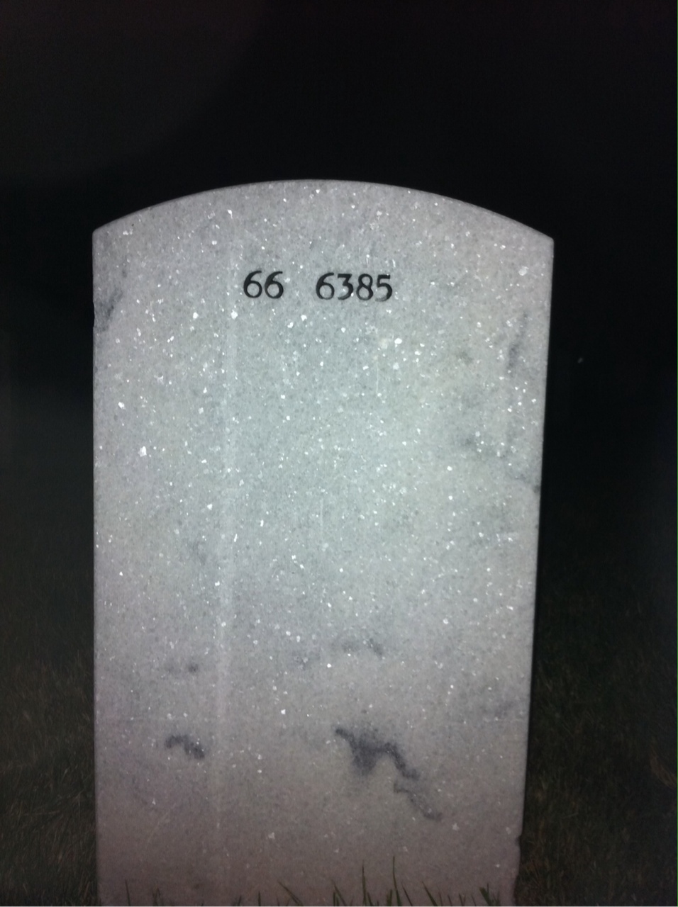 Back of headstone — William Miesner