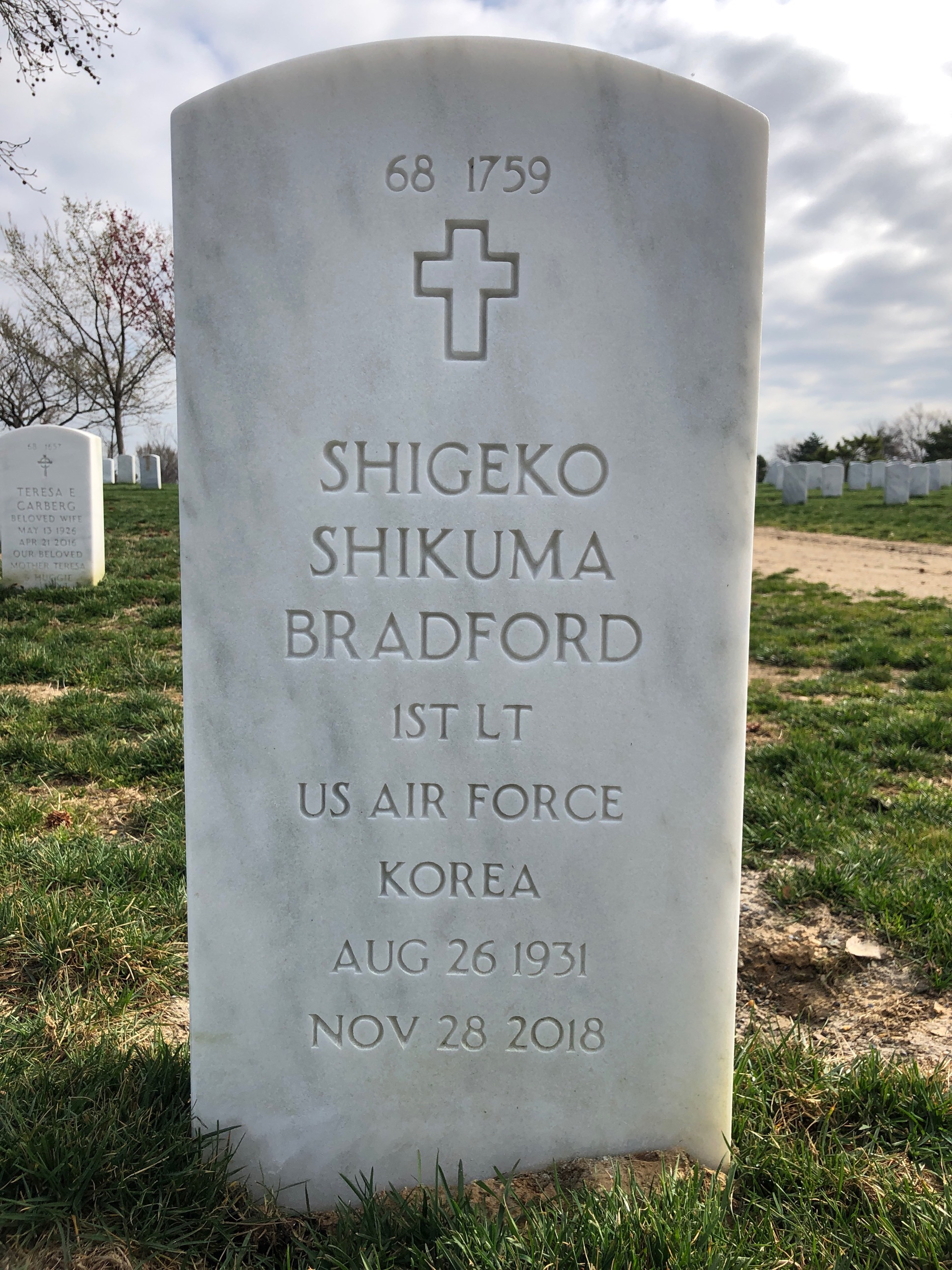 Back of headstone — Kimerlee Bradford