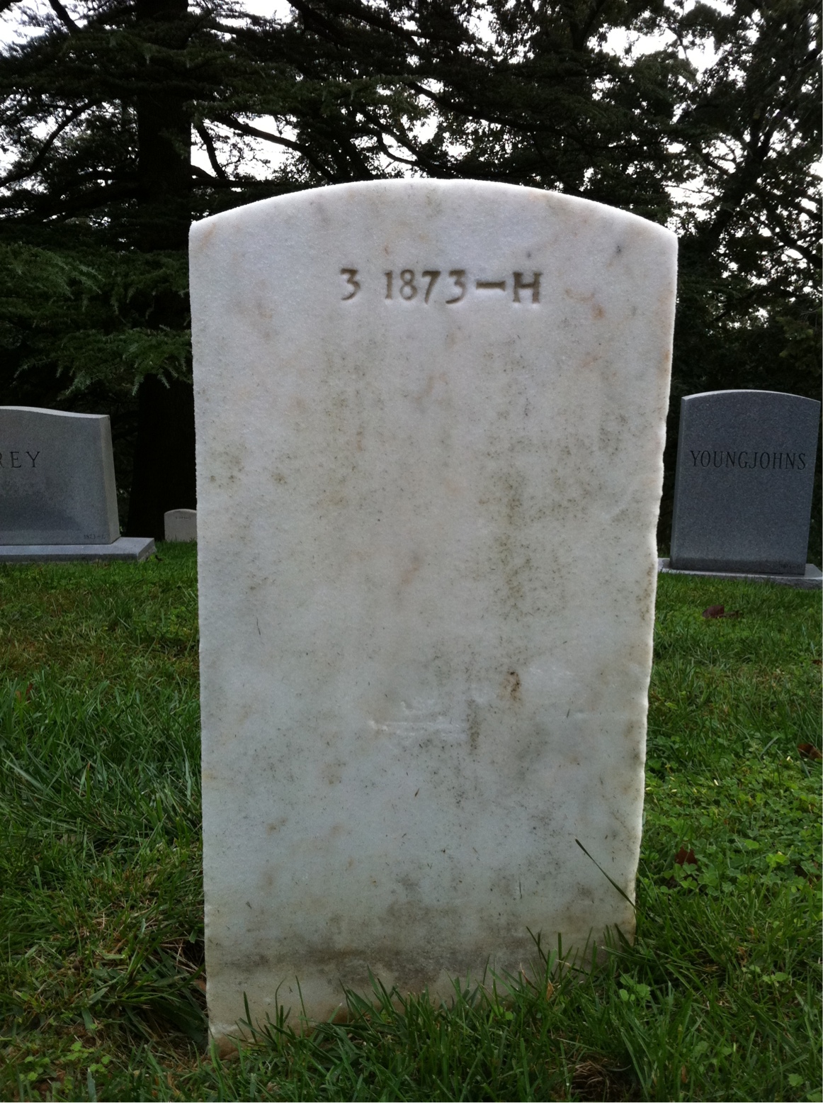Back of headstone — William R Keen