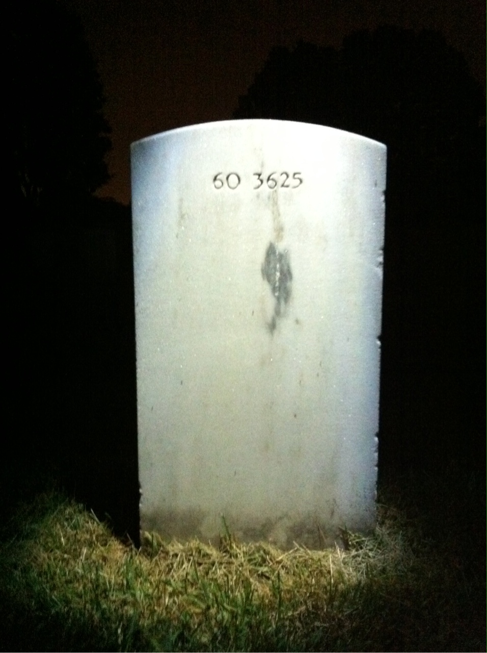 Back of headstone — William Mooney