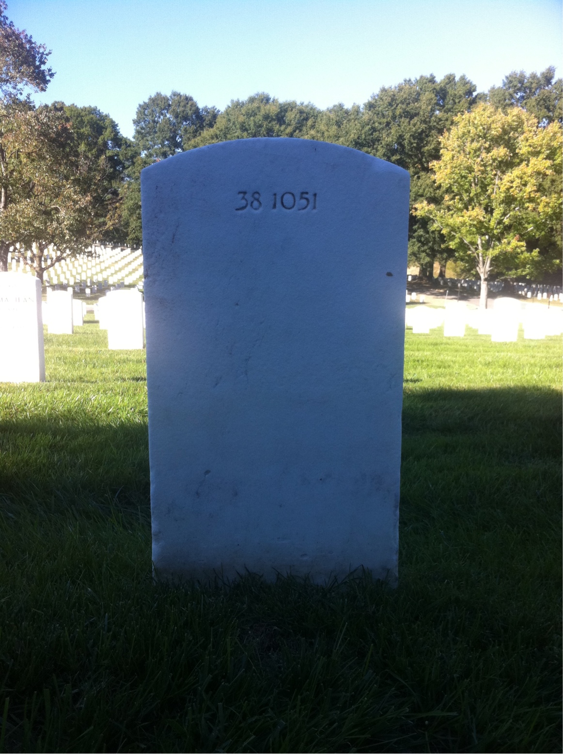 Back of headstone — Oscar Bandy
