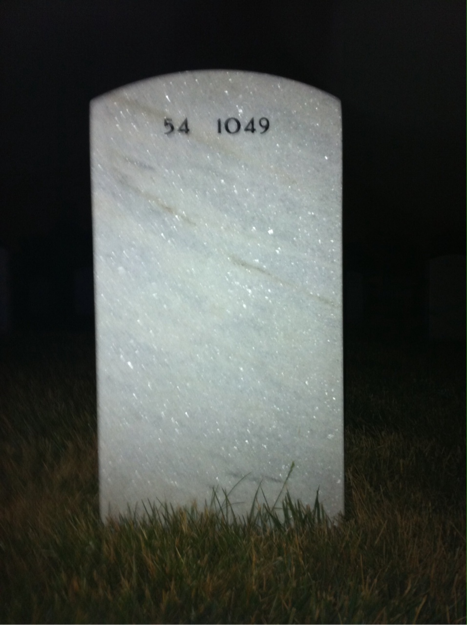 Back of headstone — Warren Clifton