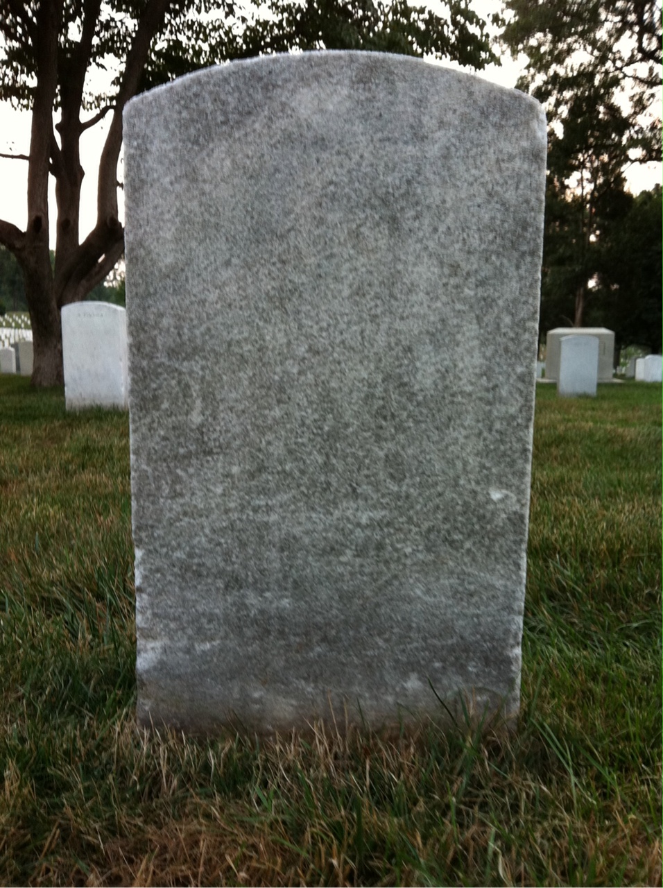 Back of headstone — Frank Allen