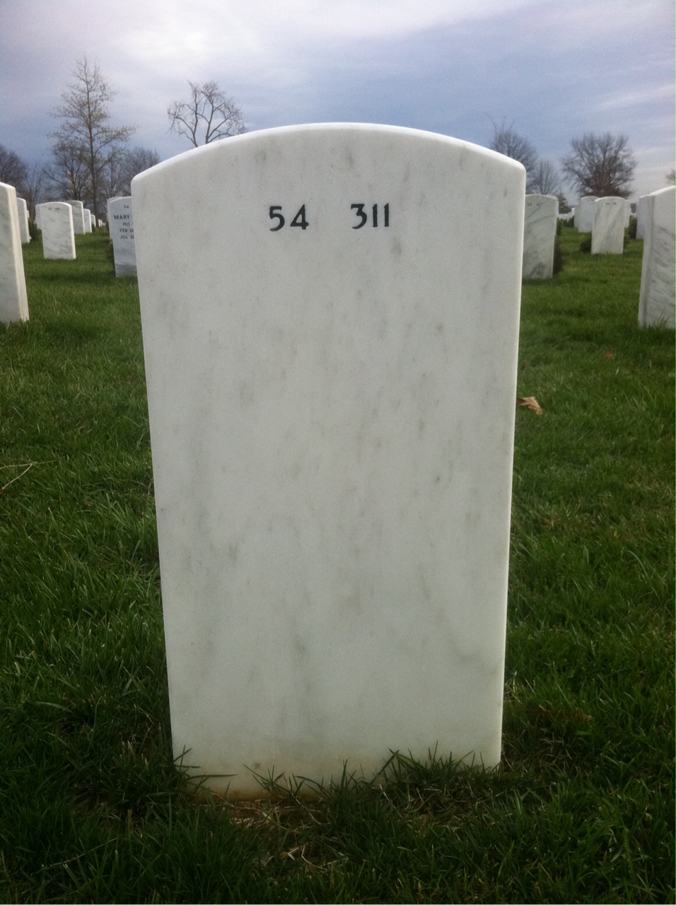 Back of headstone — George Ciarrocchi