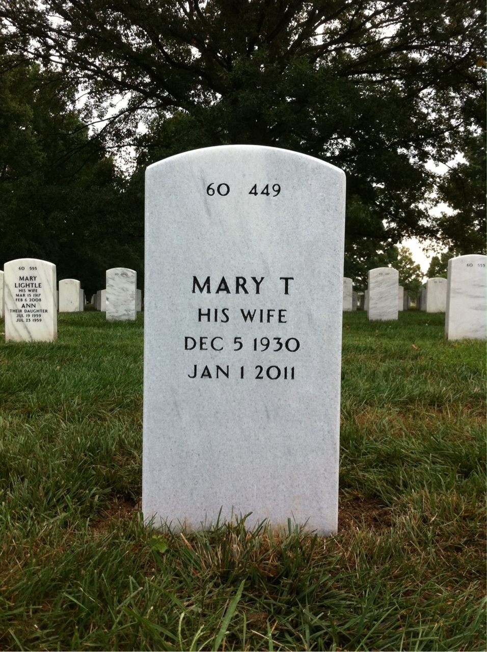Back of headstone — Bill Wilfret