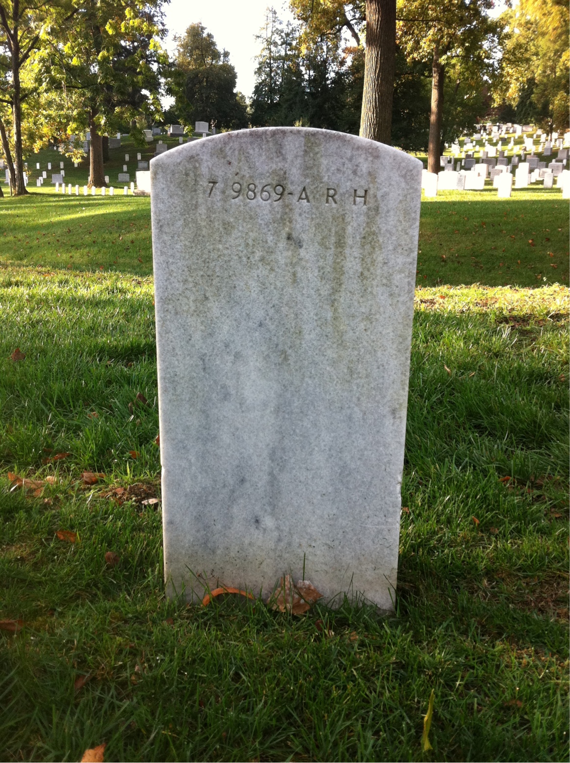 Back of headstone — Charles Ashton