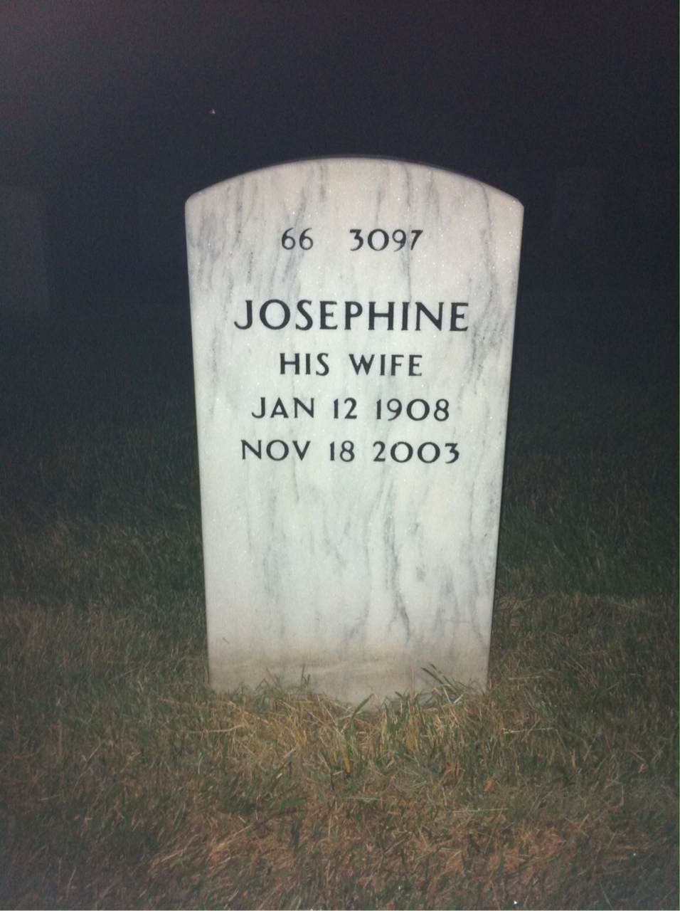 Back of headstone — Osmyn Vining