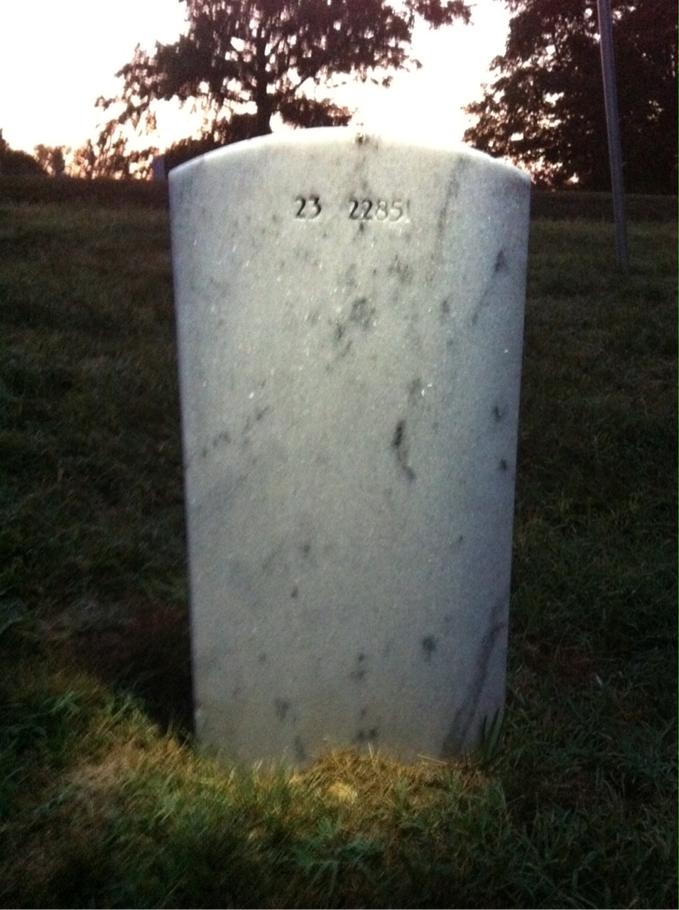 Back of headstone — John Mciver