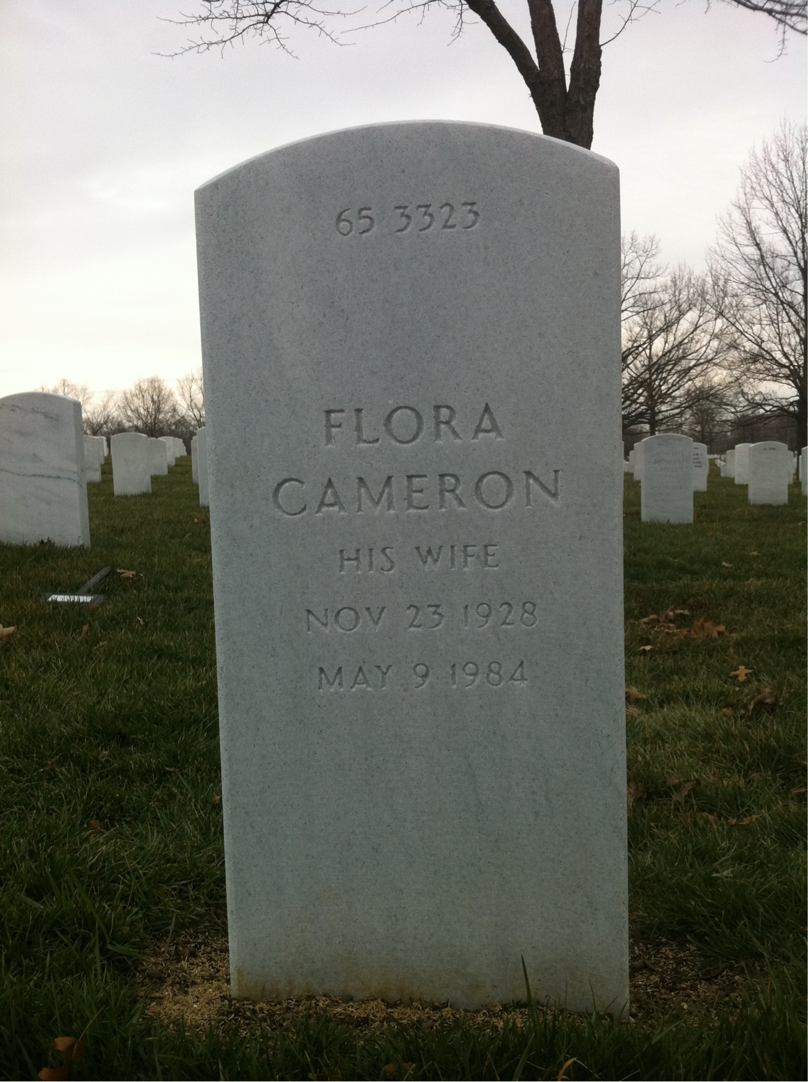 Back of headstone — Lawrence Monahan