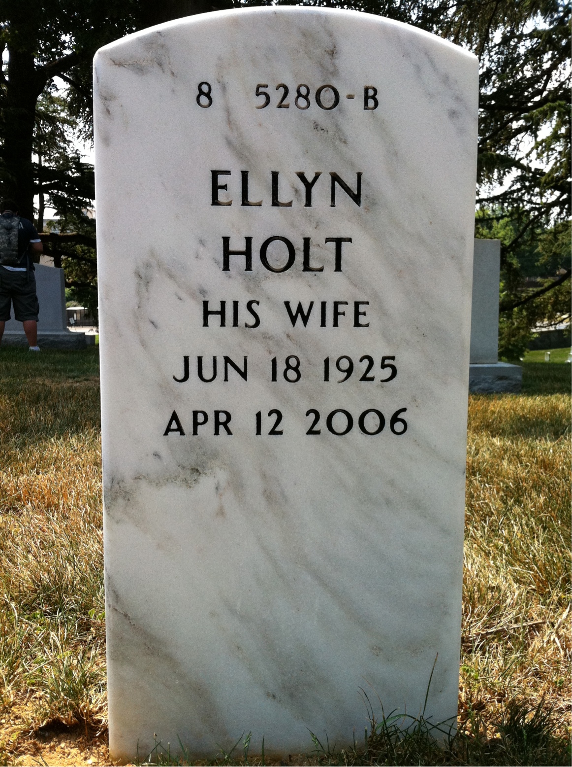 Back of headstone — Donald Price