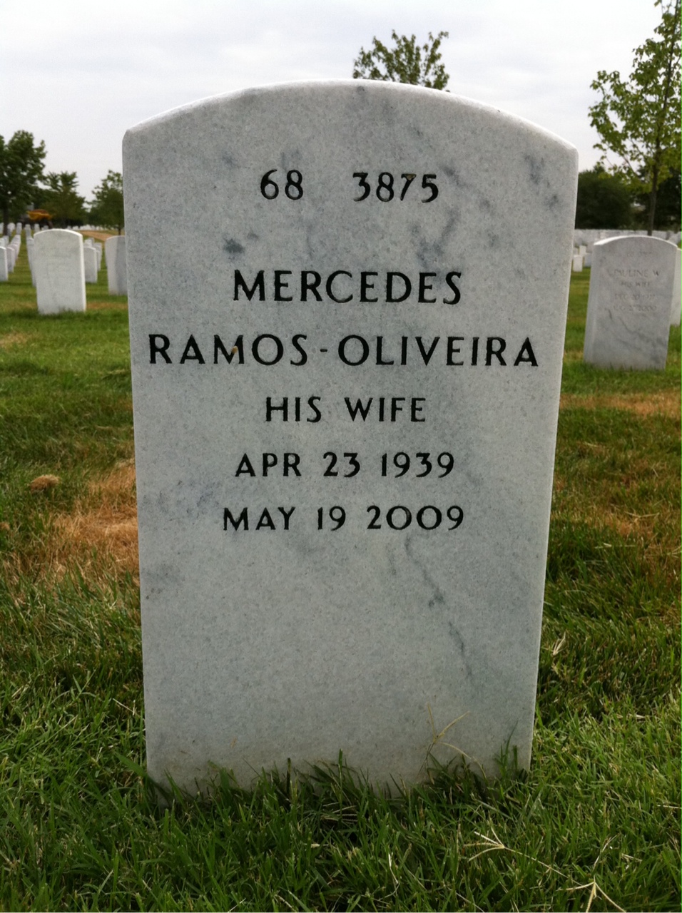 Back of headstone — Robert Nusbaumer