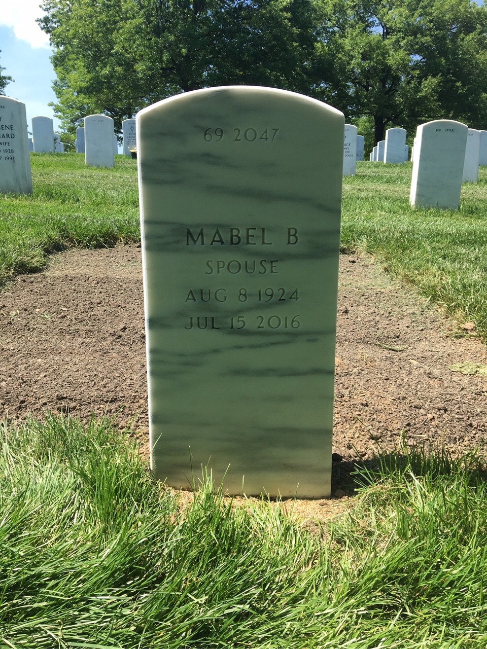 Back of headstone — Herbert Summers