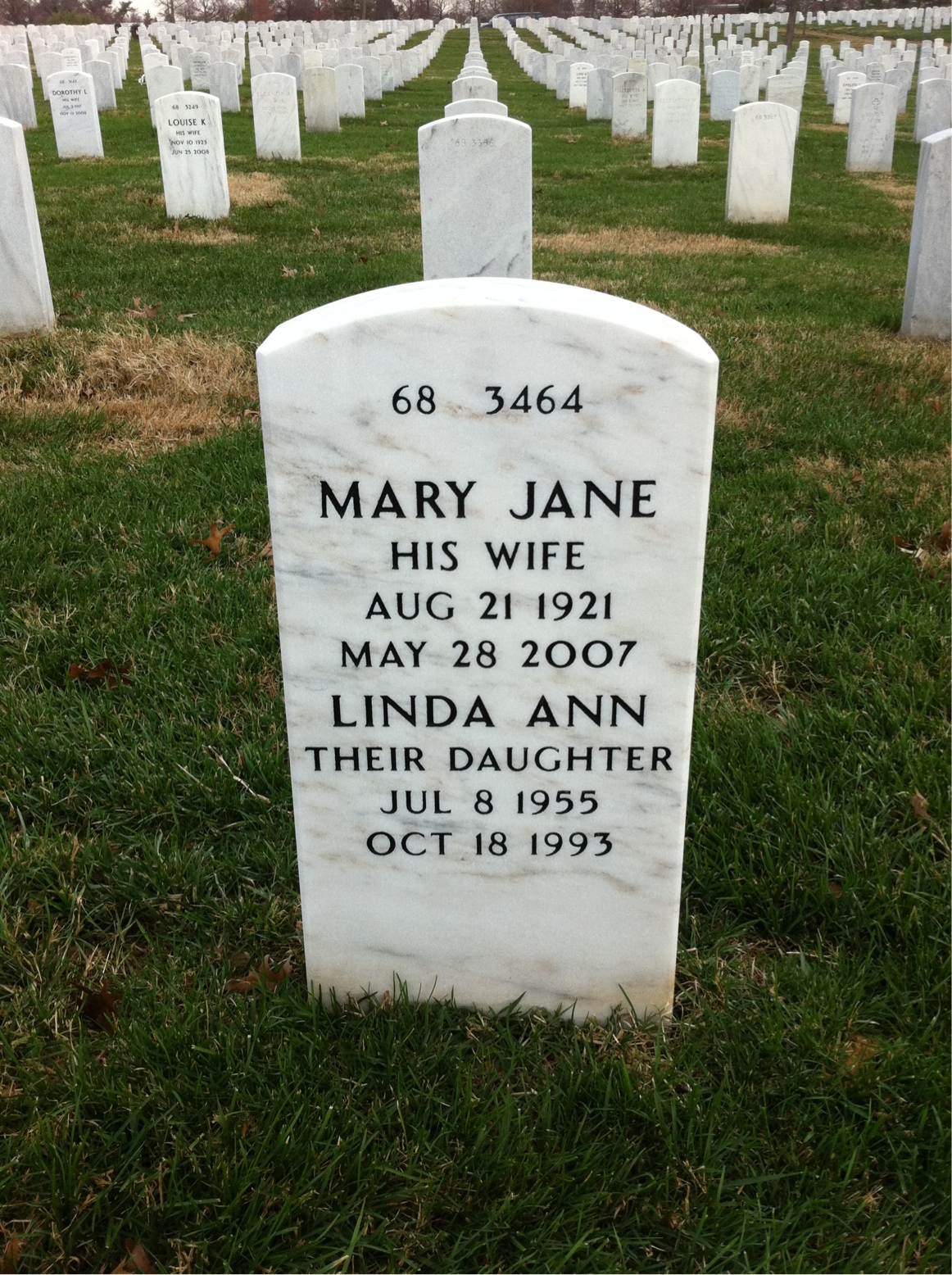 Back of headstone — Charles Johnson