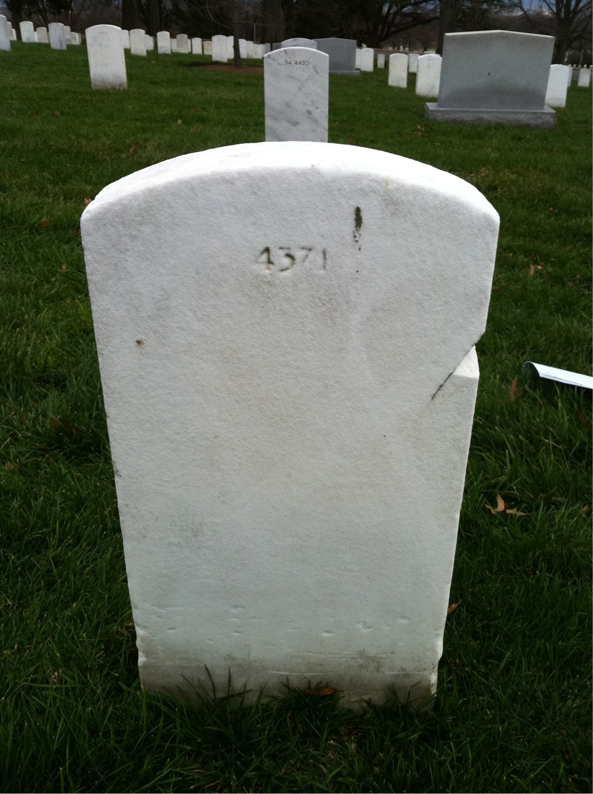 Back of headstone — Clarence Moyer