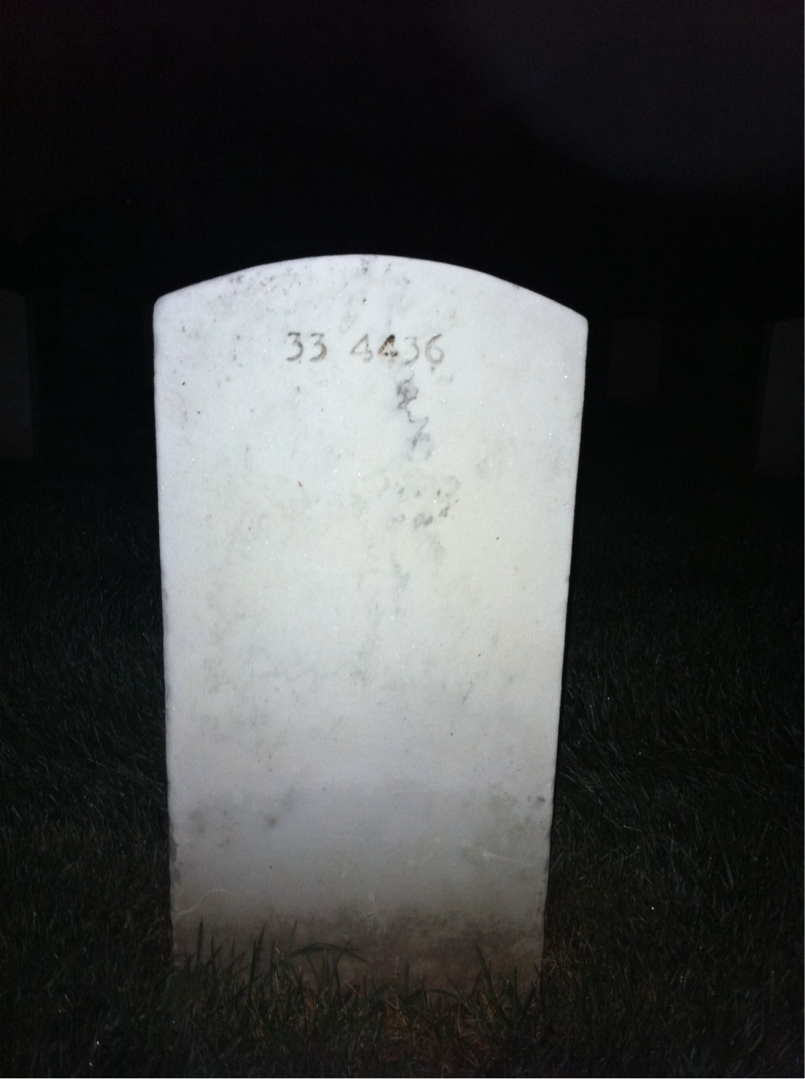 Back of headstone — Paul Morrow