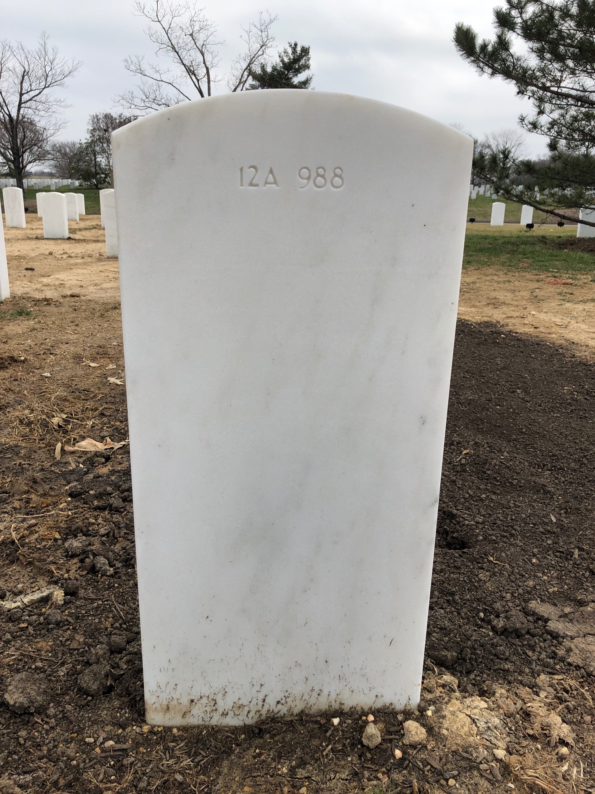Back of headstone — William Warren Rowley