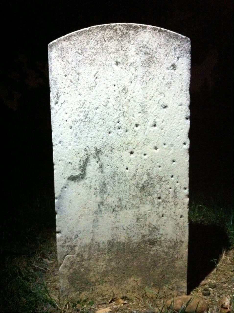 Back of headstone — Wilbert Amsler