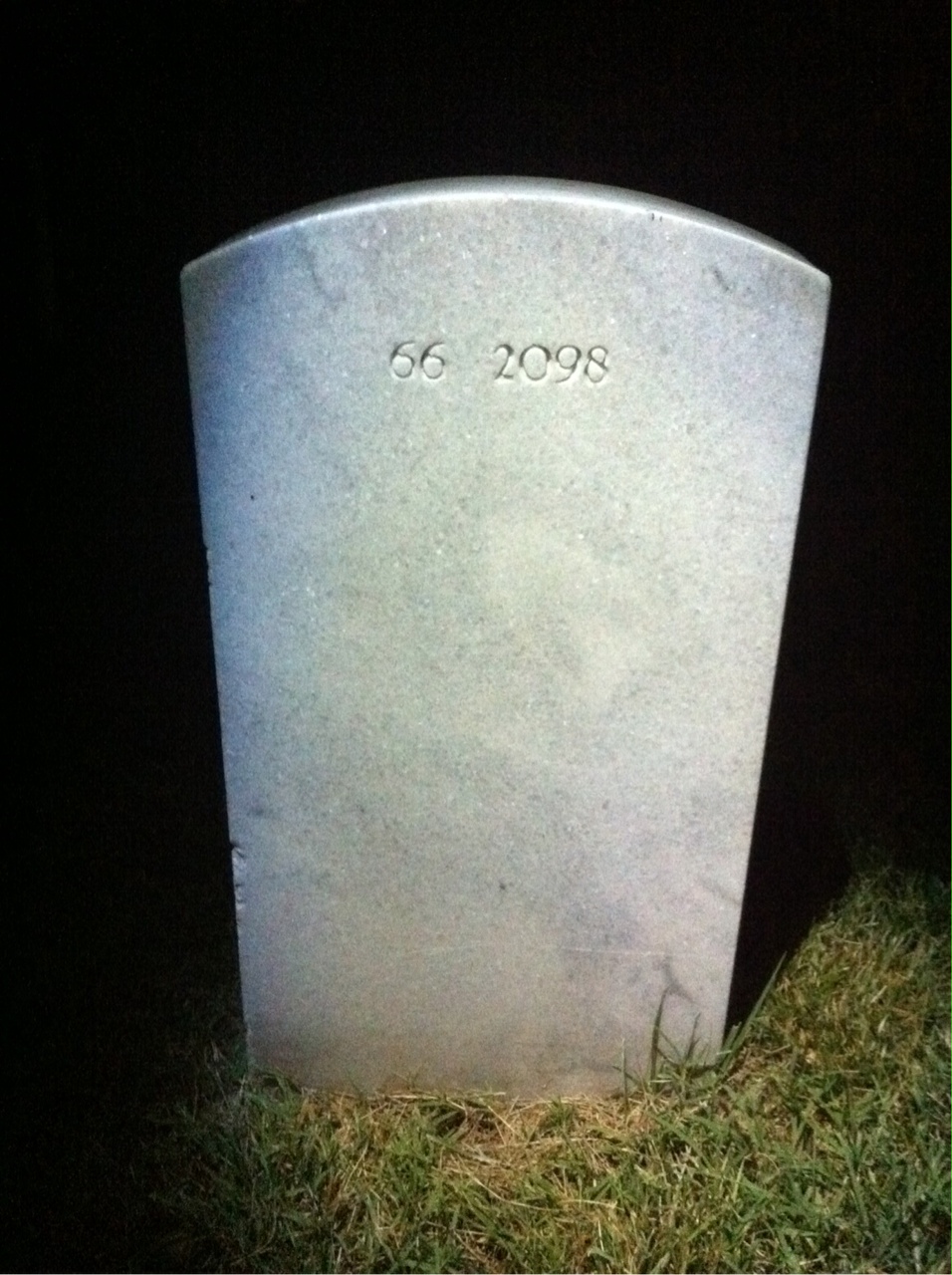 Back of headstone — Thomas William Hancock